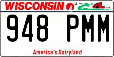 WI license plate 948PMM