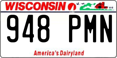 WI license plate 948PMN