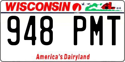 WI license plate 948PMT