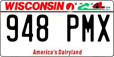 WI license plate 948PMX