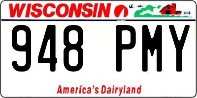 WI license plate 948PMY