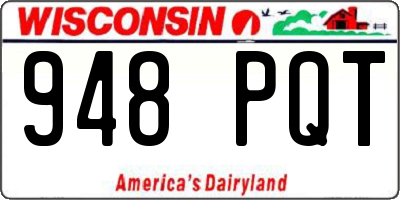 WI license plate 948PQT