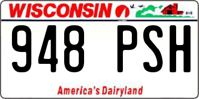 WI license plate 948PSH