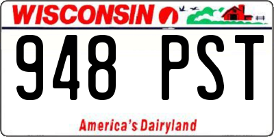 WI license plate 948PST