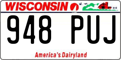 WI license plate 948PUJ