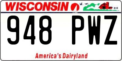 WI license plate 948PWZ