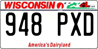 WI license plate 948PXD