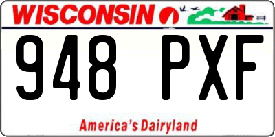 WI license plate 948PXF