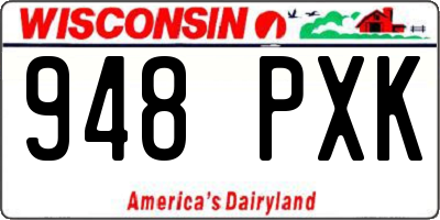 WI license plate 948PXK