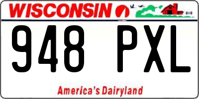 WI license plate 948PXL