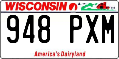 WI license plate 948PXM