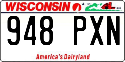 WI license plate 948PXN
