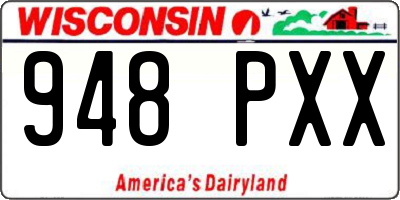 WI license plate 948PXX