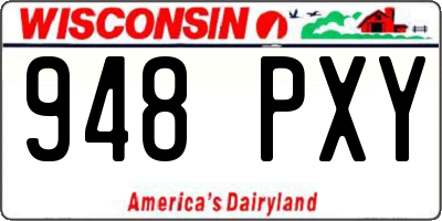 WI license plate 948PXY