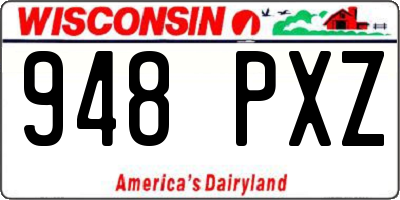 WI license plate 948PXZ