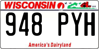 WI license plate 948PYH