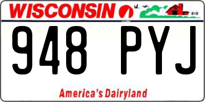 WI license plate 948PYJ