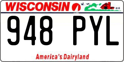 WI license plate 948PYL