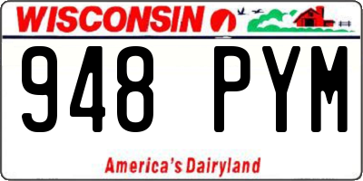 WI license plate 948PYM