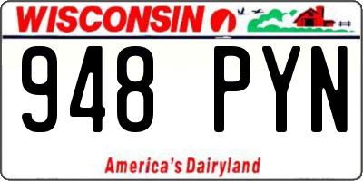 WI license plate 948PYN