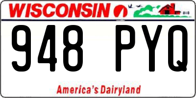 WI license plate 948PYQ