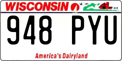 WI license plate 948PYU