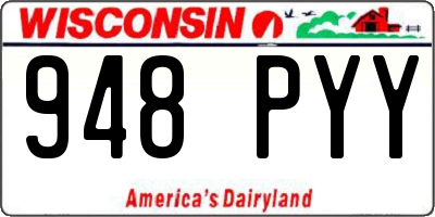 WI license plate 948PYY