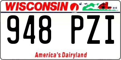 WI license plate 948PZI