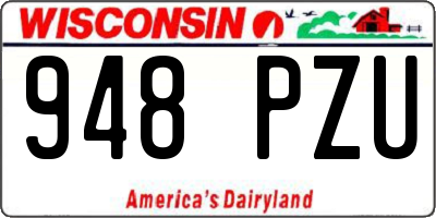 WI license plate 948PZU