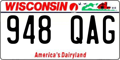 WI license plate 948QAG