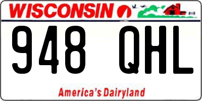 WI license plate 948QHL