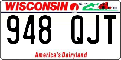 WI license plate 948QJT