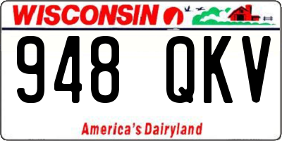 WI license plate 948QKV