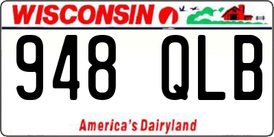 WI license plate 948QLB