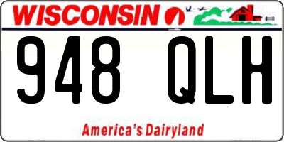 WI license plate 948QLH