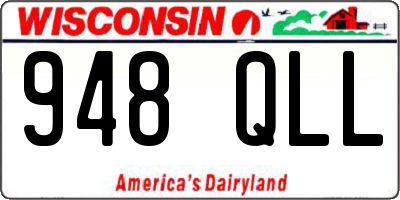 WI license plate 948QLL