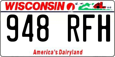 WI license plate 948RFH