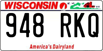 WI license plate 948RKQ