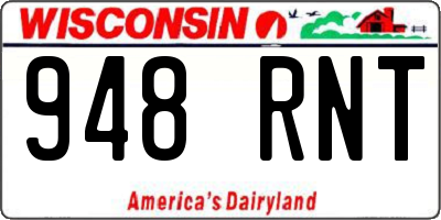 WI license plate 948RNT