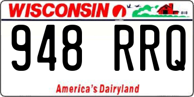 WI license plate 948RRQ