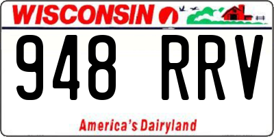 WI license plate 948RRV