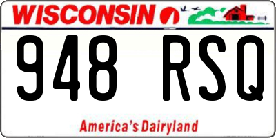 WI license plate 948RSQ