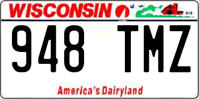 WI license plate 948TMZ