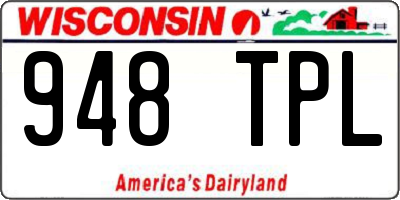 WI license plate 948TPL