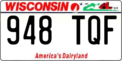 WI license plate 948TQF