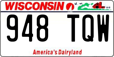 WI license plate 948TQW