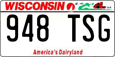 WI license plate 948TSG