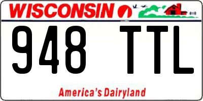 WI license plate 948TTL