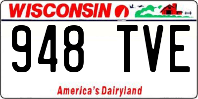 WI license plate 948TVE