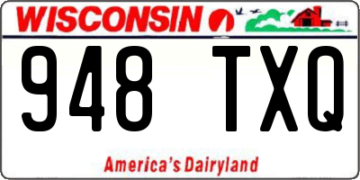WI license plate 948TXQ
